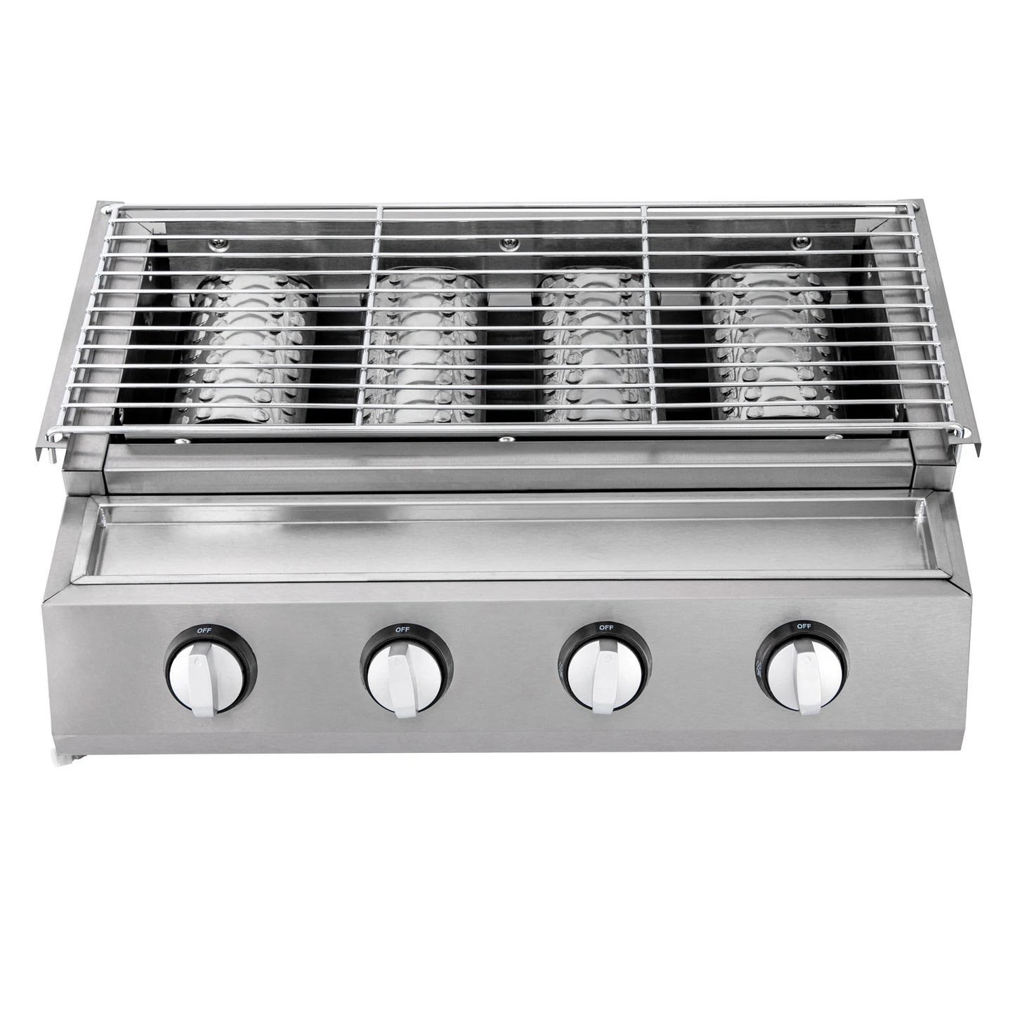 Stainless Steel 4-Burner Portable Tabletop Propane Gas Grill Smokeless