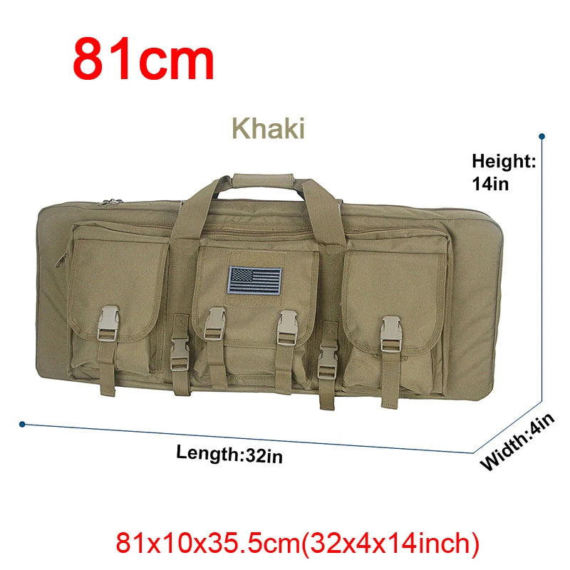 LQARMY Tactical Double Rifle Case Molle Bag Sniper Airsoft Gun