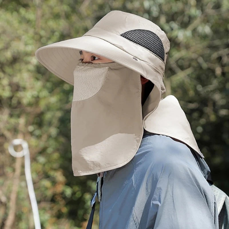 UV Protection Sun Hat For Outdoor Activities Men Women Neck Flap Fisherman