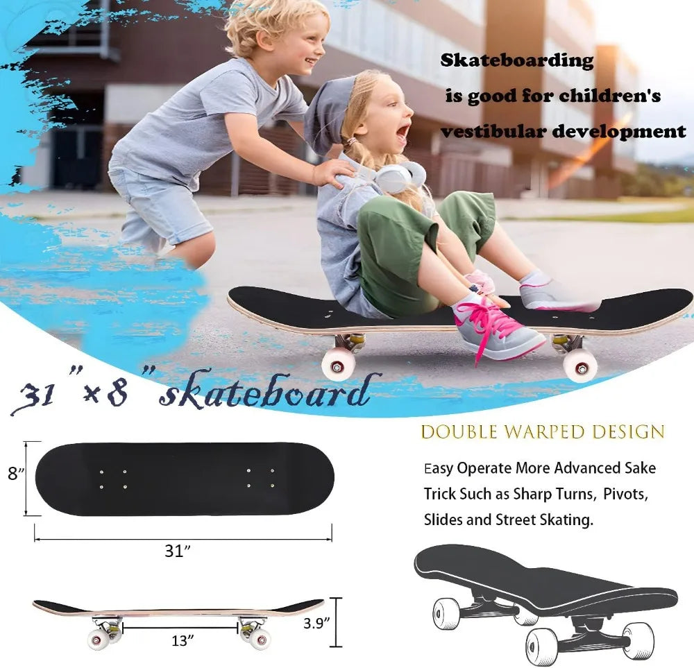 Complete Skateboard For Beginners And Pros 7 Ply Canadian Maple