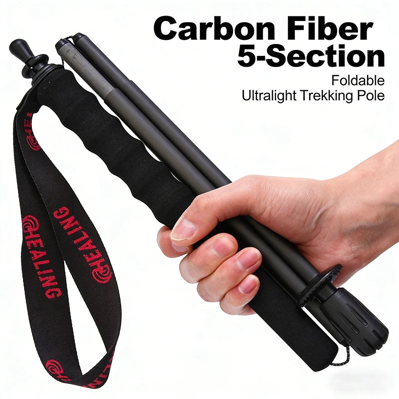 OKHEALING Ultralight Carbon Fiber Trekking Poles 2 Pack