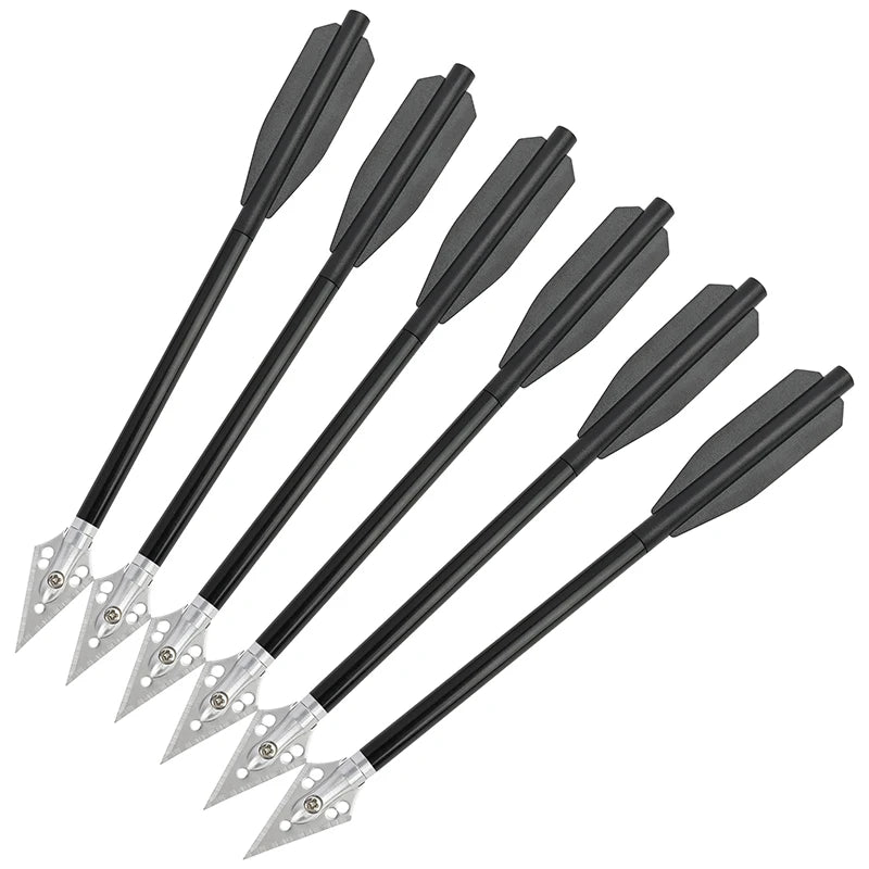 Aluminium Crossbow Arrows Featuring Removable Steel Blades