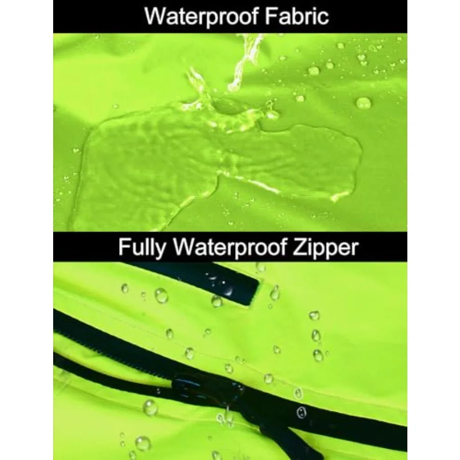 Polyester Waterproof Rain Jacket Hooded Windbreaker For Men