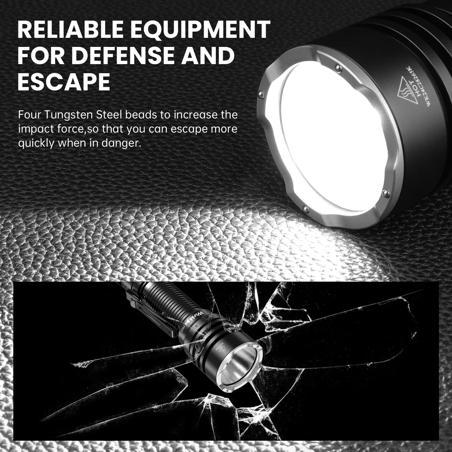 Wurkkos TS23 21700 Rechargeable Tactical Flashlight XHP70 HI LED