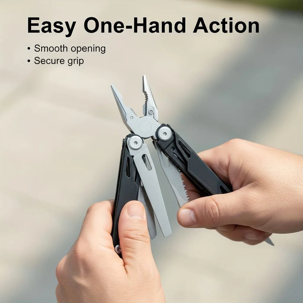 Stainless Steel Survival Multitool Pliers with Saw and Scissors