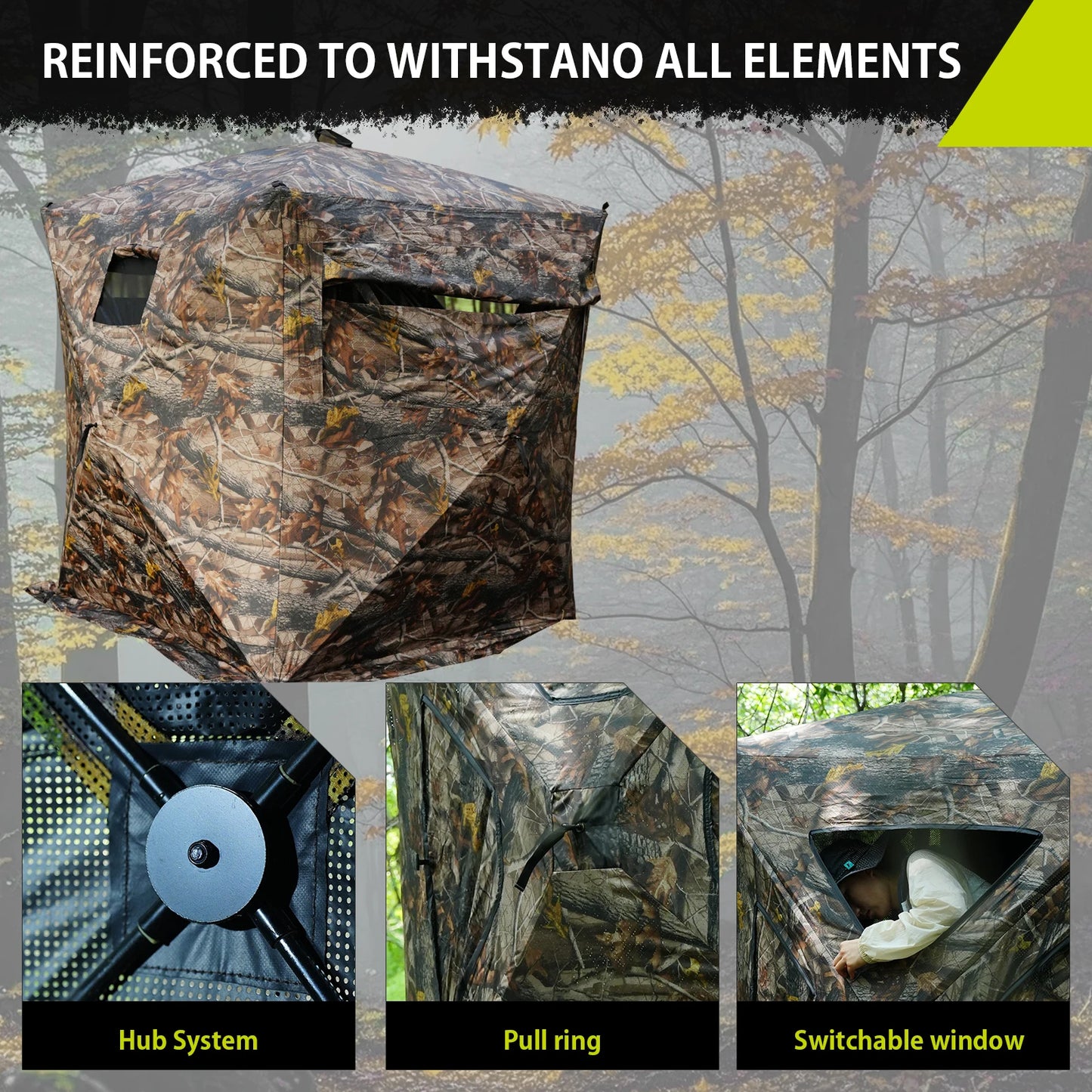 Pakicetus Terrain 360 See Through Hunting Blind Pop Up Tent