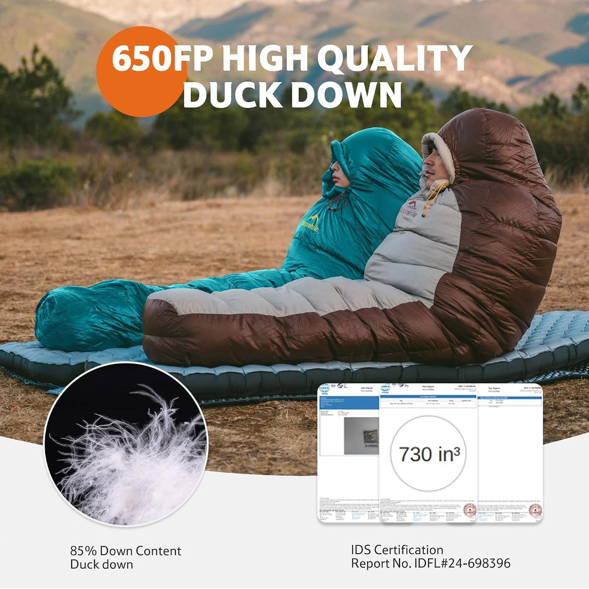 Naturehike Ultralight Duck Down Mummy Sleeping Bag For Camping