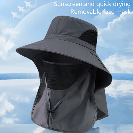 UV Protection Sun Hat For Outdoor Activities Men Women Neck Flap Fisherman