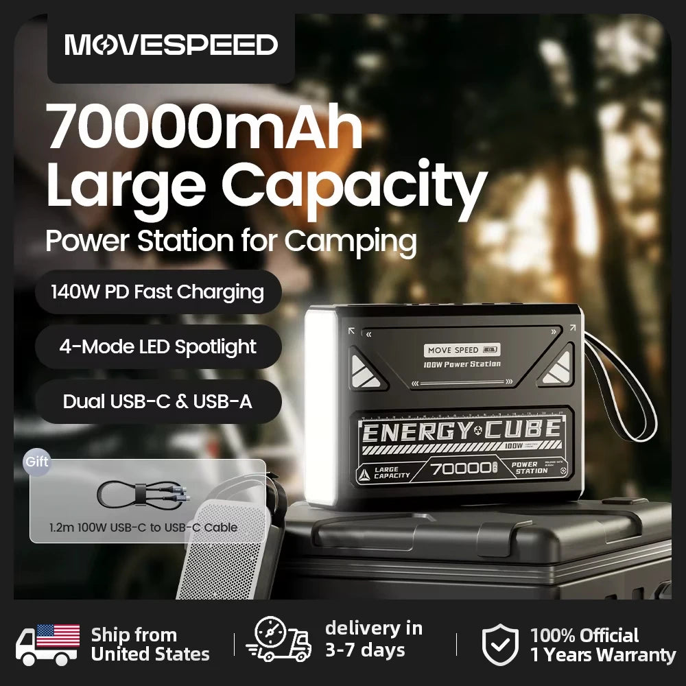 LED Camping Lantern 70000mAh Large Capacity Battery Rechargeable