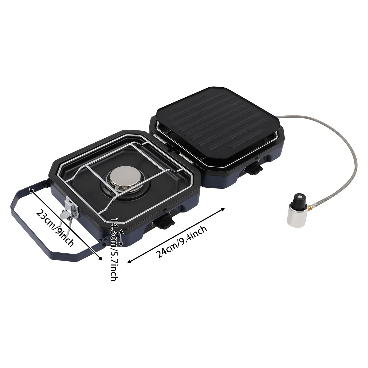 2 Burner Portable Folding Camping Gas Stove Nonstick Stainless Steel