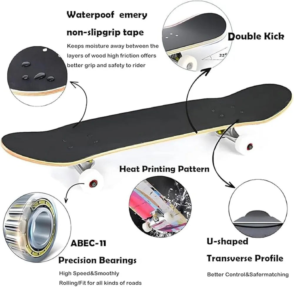 Complete Skateboard For Beginners And Pros 7 Ply Canadian Maple