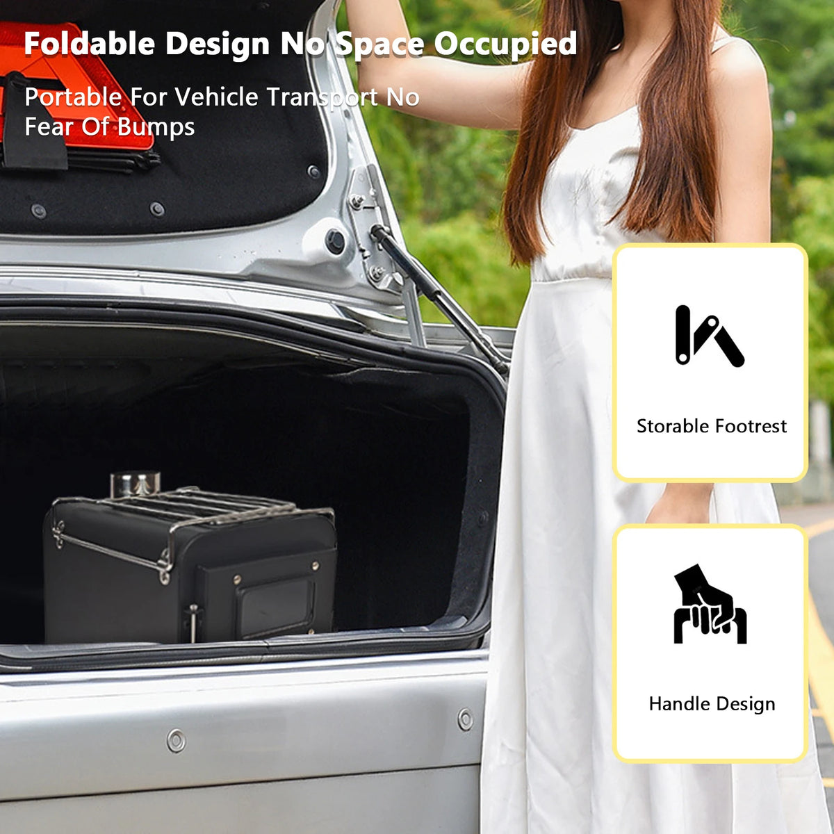 Portable Folding Wood Burning Stove For Tent Camping And Cooking