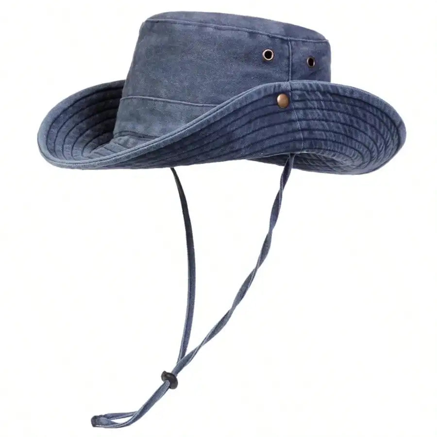 Men Washed Bucket Hat Sun Protection Outdoor Fisherman Cap