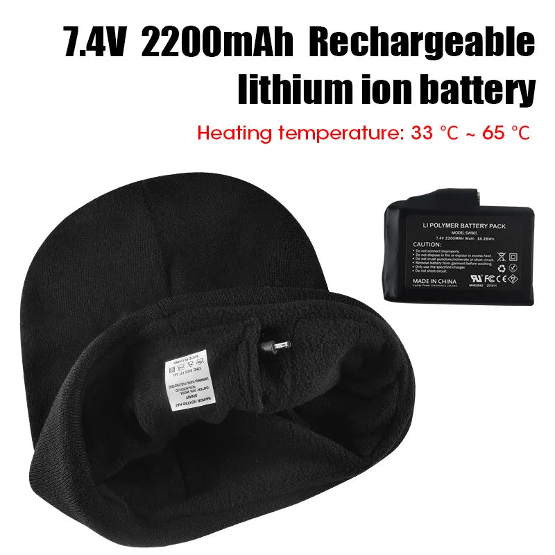 Snow Deer Electric Rechargeable Heated Hat For Winter Sports Cycling