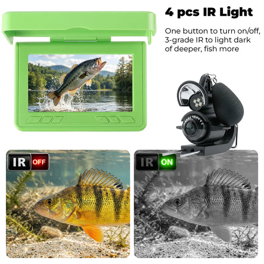 Portable Underwater Fish Finder IP68 Waterproof With IR Night Vision