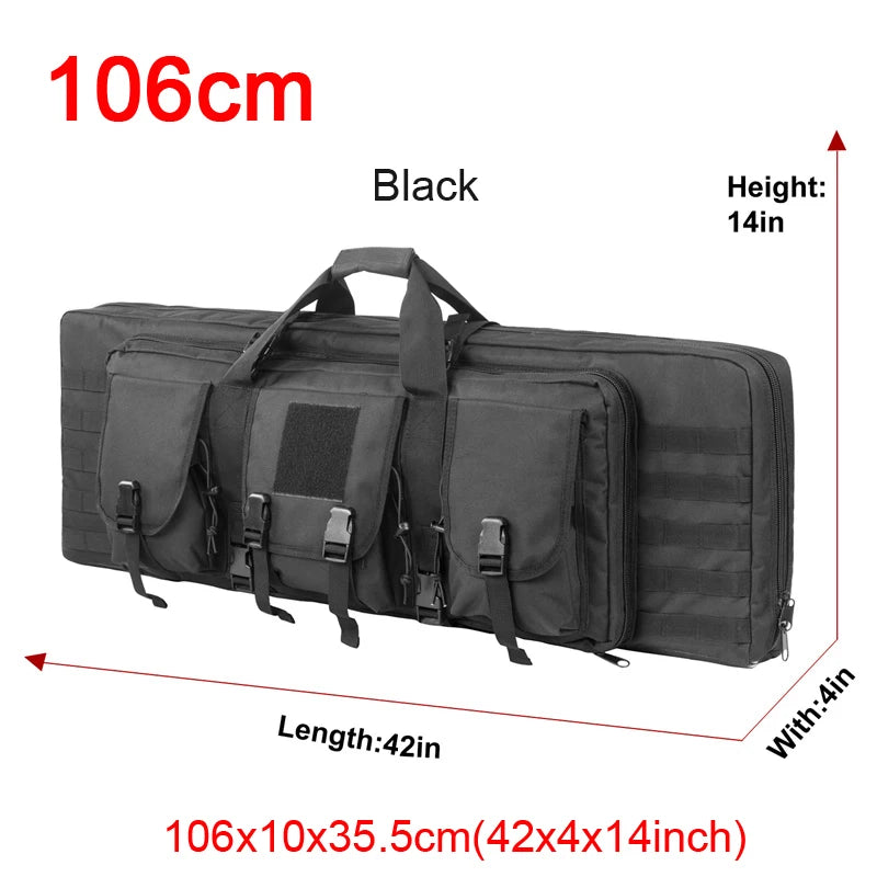 LQARMY Tactical Double Rifle Case Molle Bag Sniper Airsoft Gun