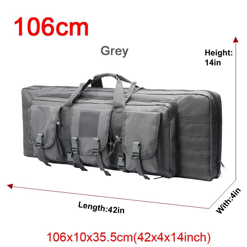 LQARMY Tactical Double Rifle Case Molle Bag Sniper Airsoft Gun