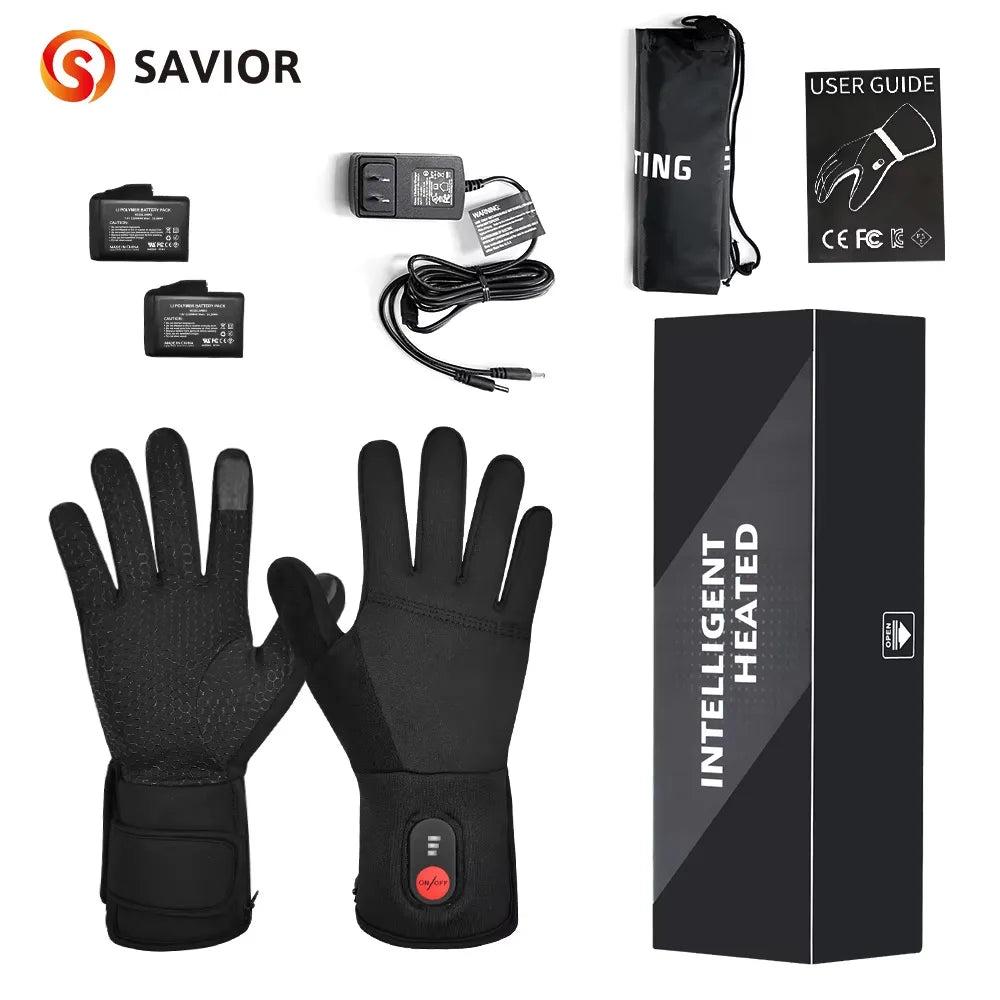 Savior Heat Heated Gloves Touch Screen Skiing Winter Men Women