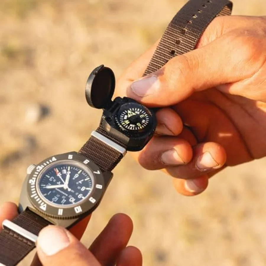Wrist Turtle Armoured Compass With Closing Cover For Survival Bracelet