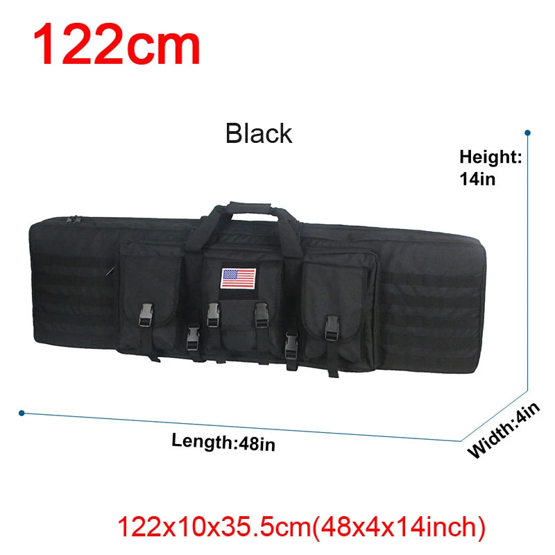 LQARMY Tactical Double Rifle Case Molle Bag Sniper Airsoft Gun