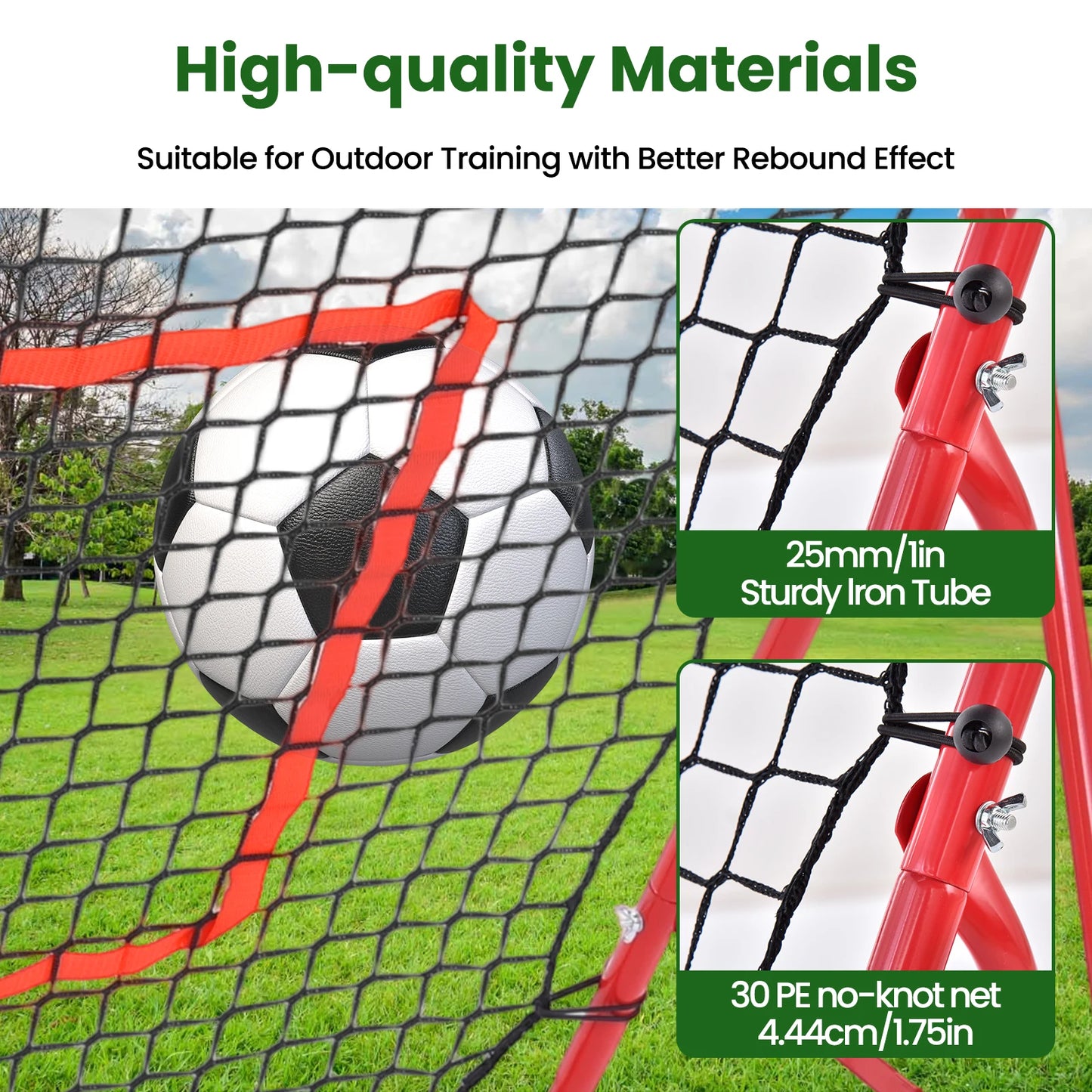 Baseball Rebounder Net Adjustable Bounce Back Trainer for Soccer Volleyball