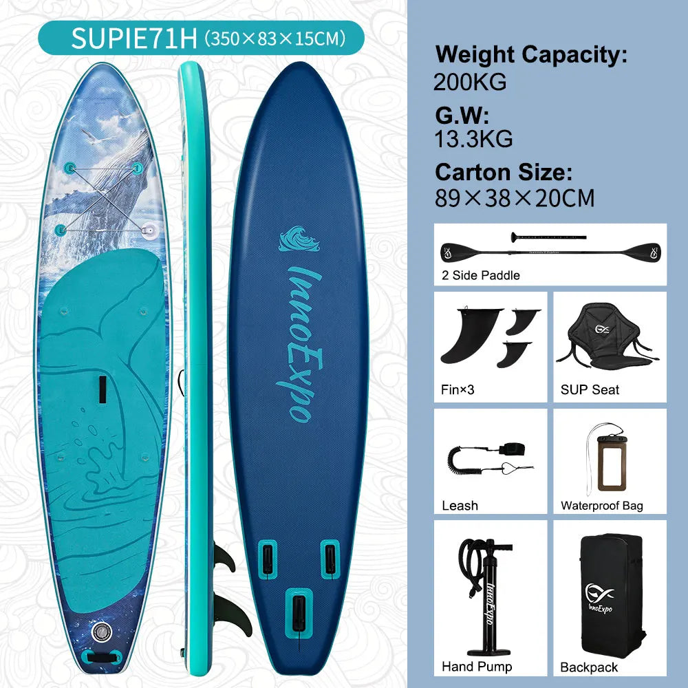InnoExpo Inflatable Stand Up Paddle Board With Accessories