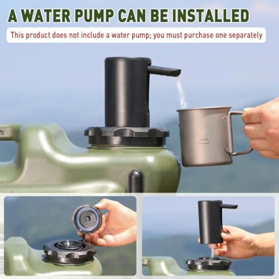Portable 28L PE Camping Water Jug With Wheels And Spigot