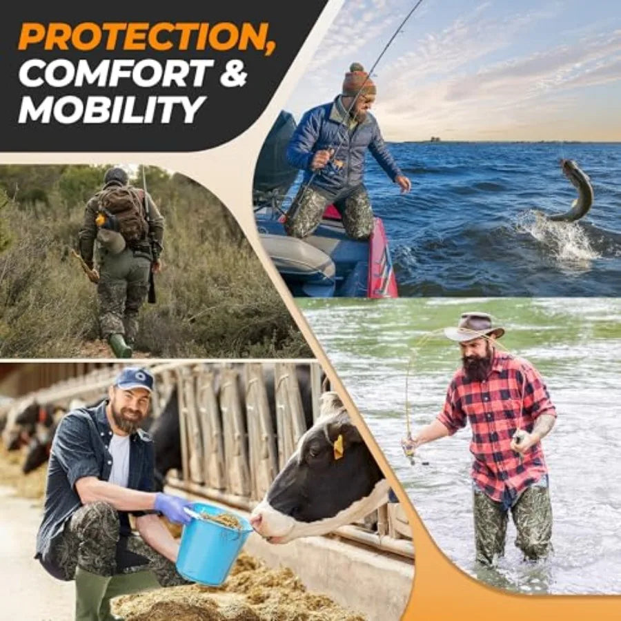 Unisex Hip Waders Waterproof Camo Boots For Fishing And Hunting