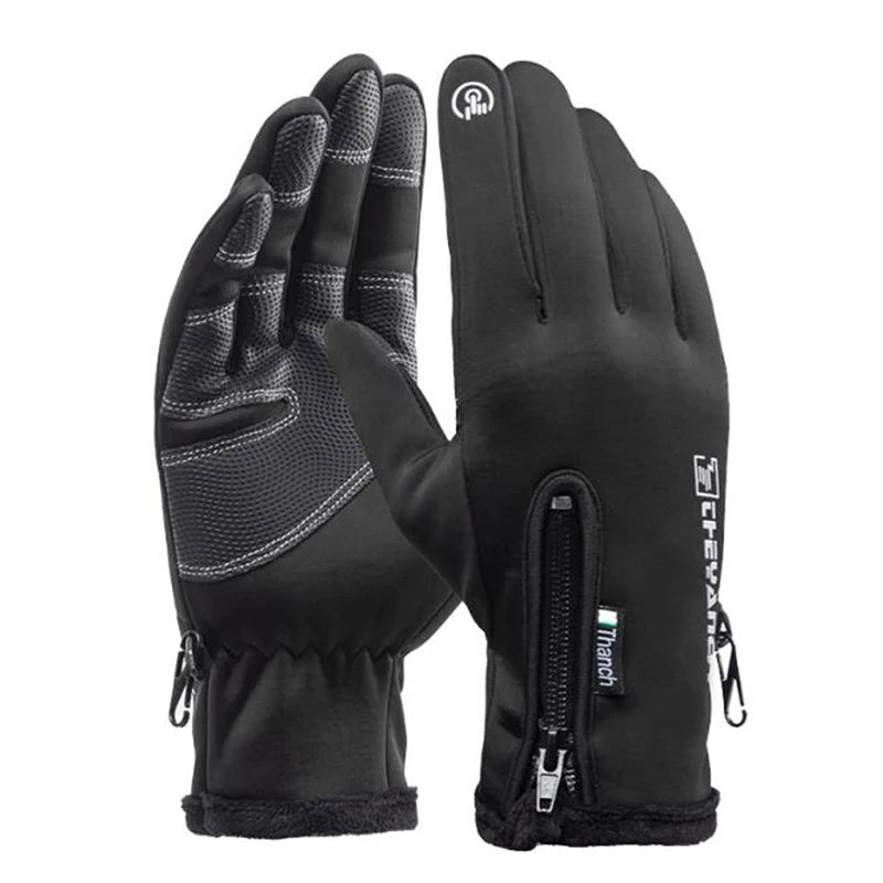 Waterproof Touchscreen Full Finger Fleece Gloves For Cycling Outdoor Running Ski