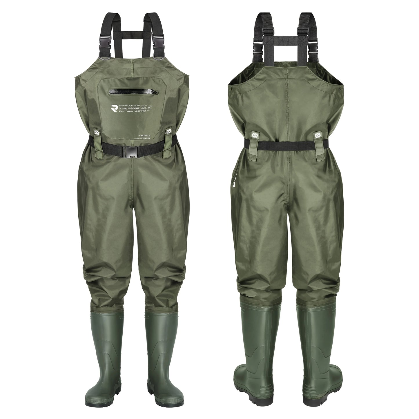 RUNCL Chest Waders for Men Women With Boots 210D Nylon PVC Breathable Hunting