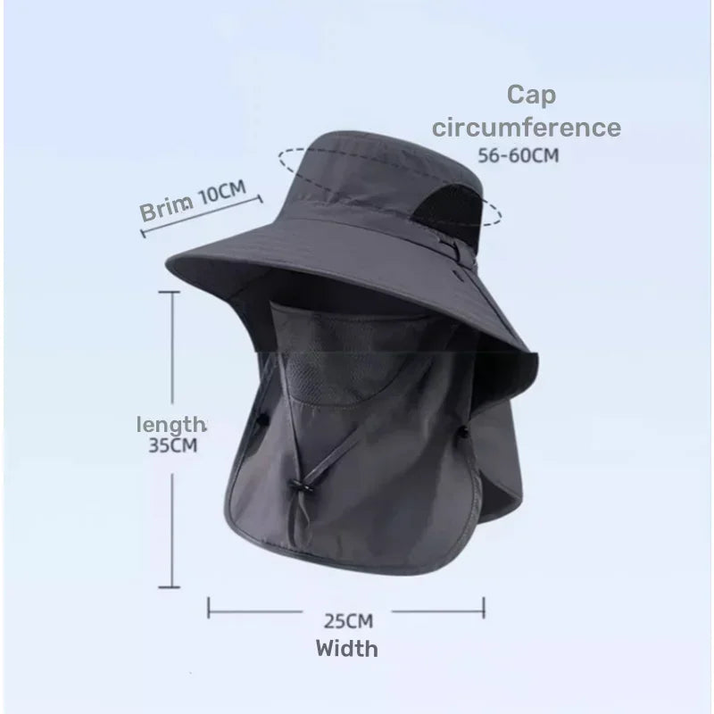 UV Protective Outdoor Sun Hat With Neck Flap For All