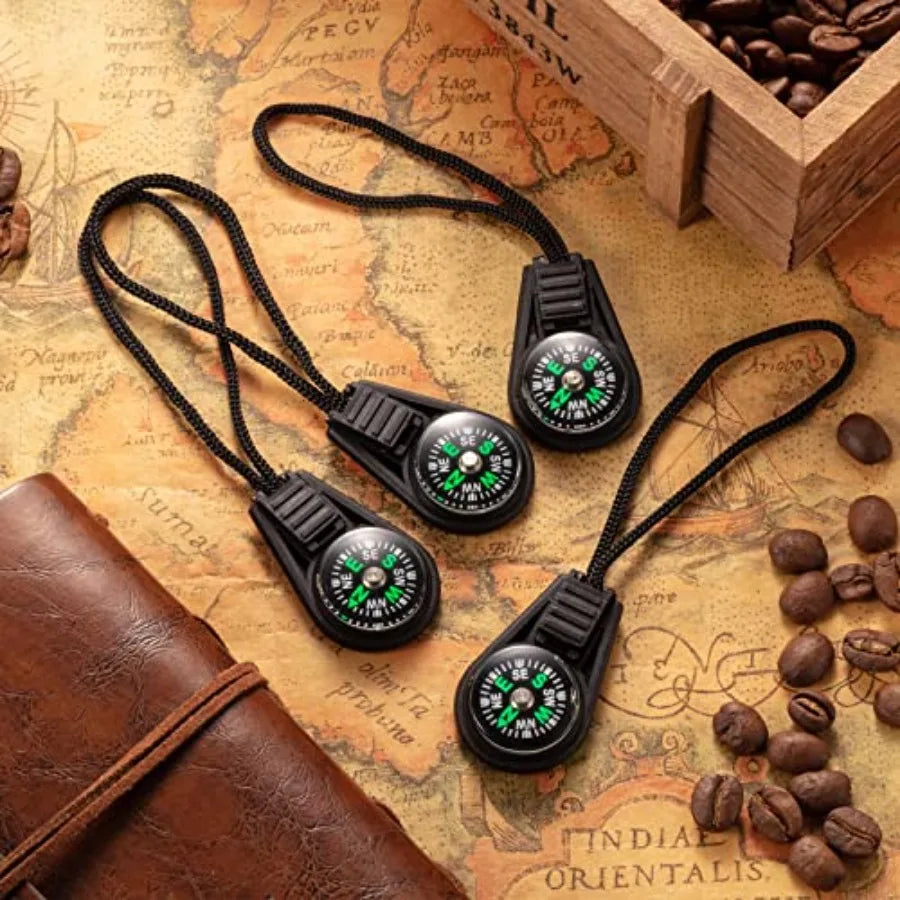 Mini Survival Compass for Outdoor Camping and Hiking