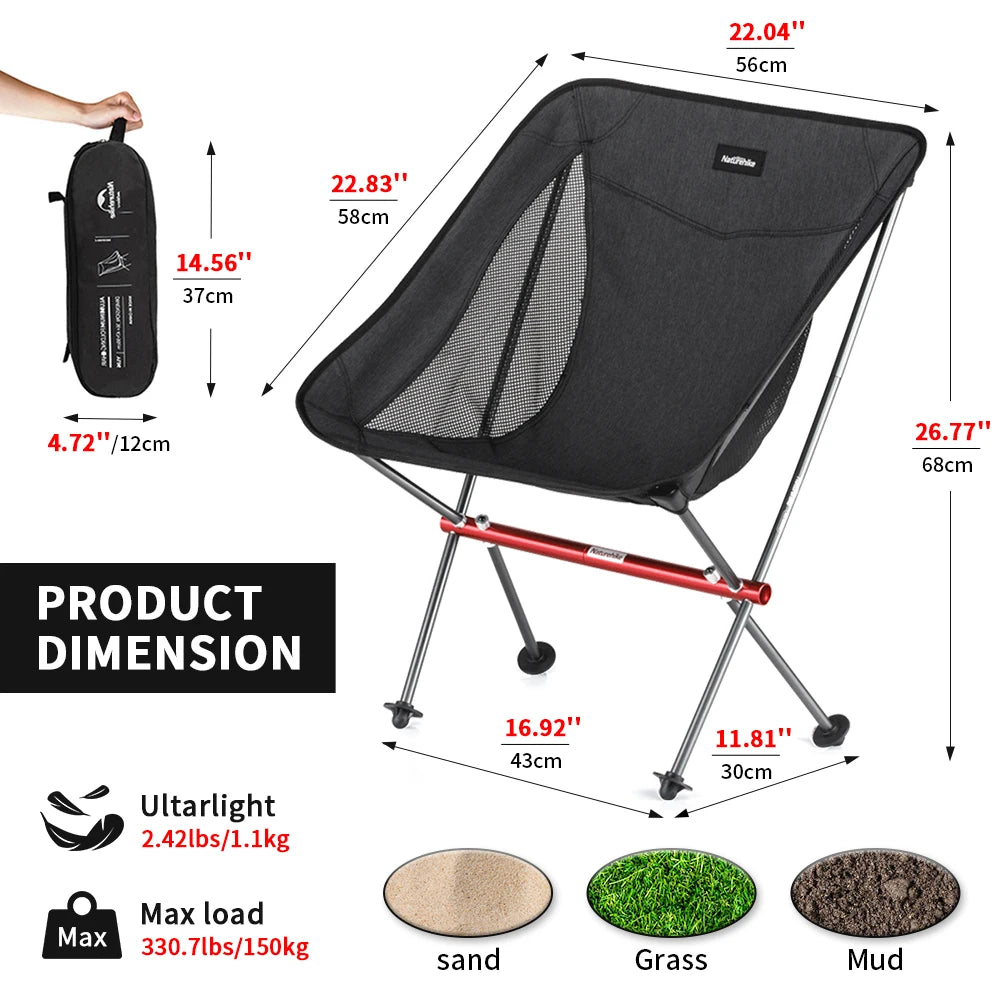 Naturehike Ultralight Folding Camping Chair YL05 YL06 Outdoor Beach Chair