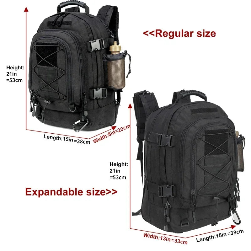 Water Resistant Tactical Nylon Backpack For Outdoor Hiking Travel