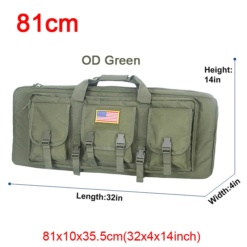 LQARMY Tactical Double Rifle Case Molle Bag Sniper Airsoft Gun