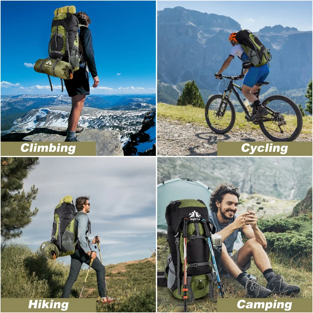 Night Cat Hiking Backpack Lightweight All Seasons Men Women