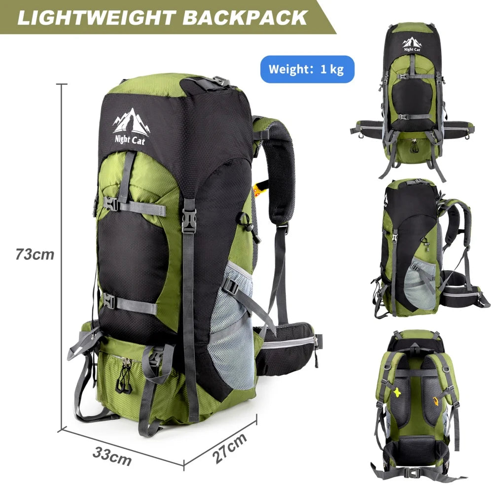 Night Cat Hiking Backpack Lightweight All Seasons Men Women