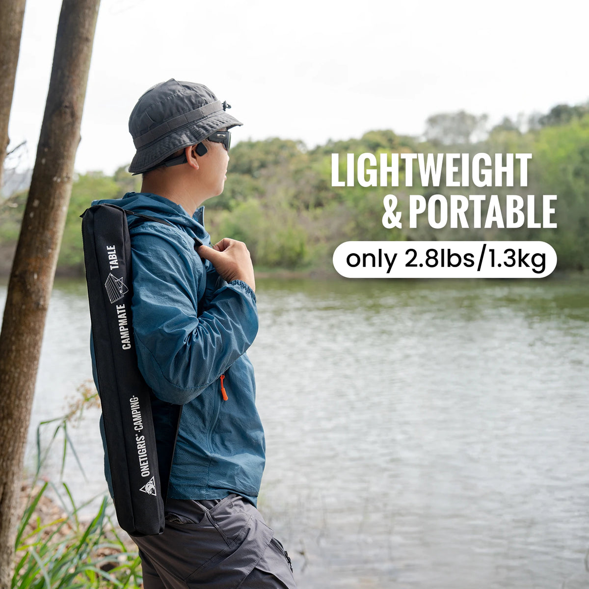 Onetrigsis Foldable Camping Table Lightweight Portable Sturdy Picnic Gear