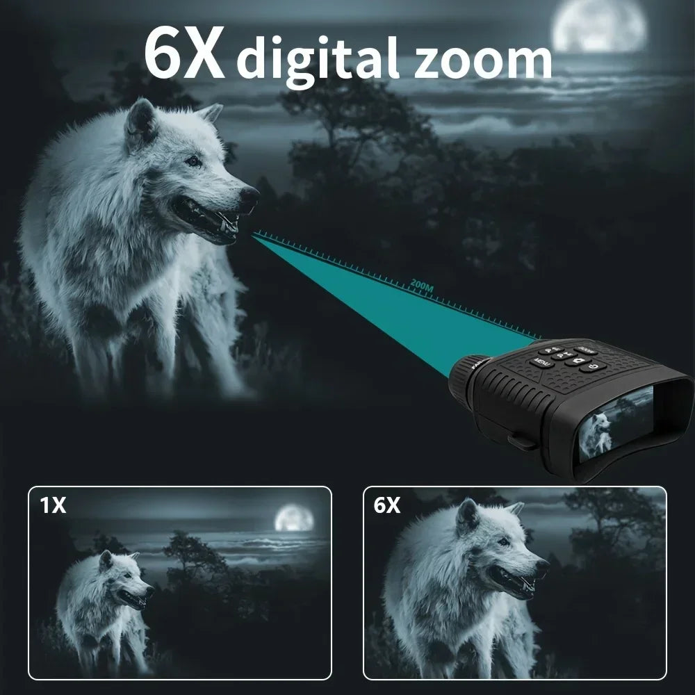 Rechargeable Digital Night Vision Binoculars With Large Screen