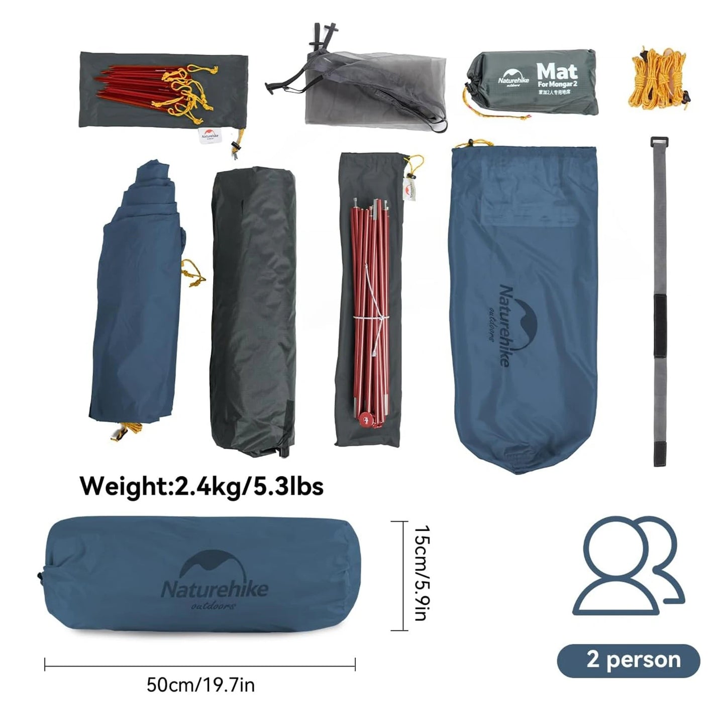 Naturehike Mongar Ultralight 2 Person Waterproof Tent