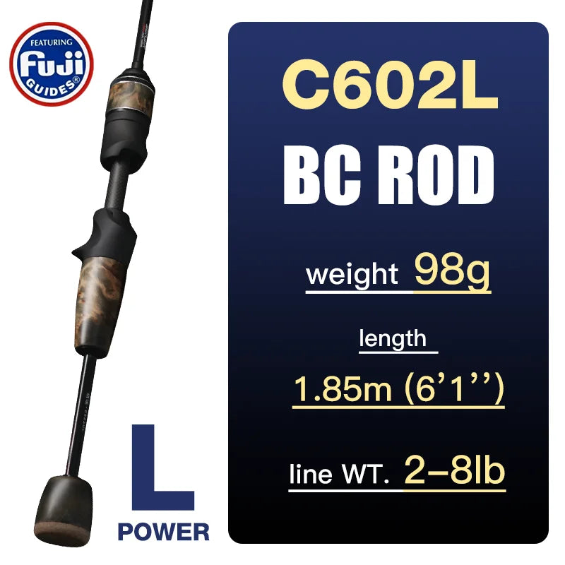 SeaSir Ultralight Spinning Baitcasting Fishing Rod With Carbon Handle