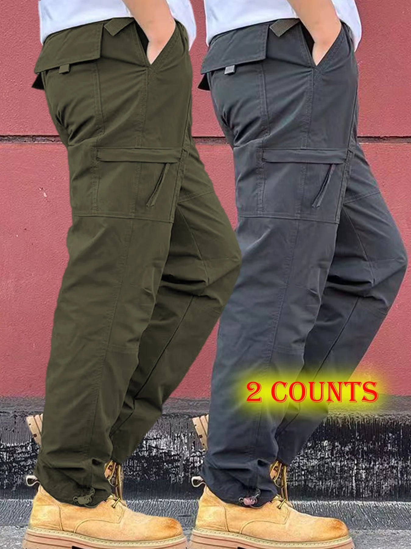 Men Waterproof Cargo Pants For Hiking Multi Pocket Tactical Ripstop