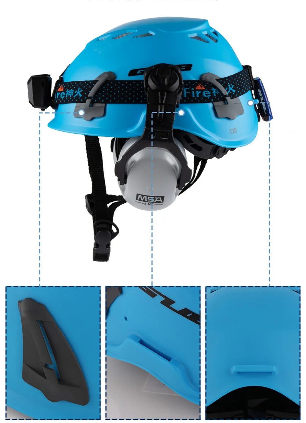Outdoor Rock Climbing Helmet for Cave Caving and Mountaineering Safety
