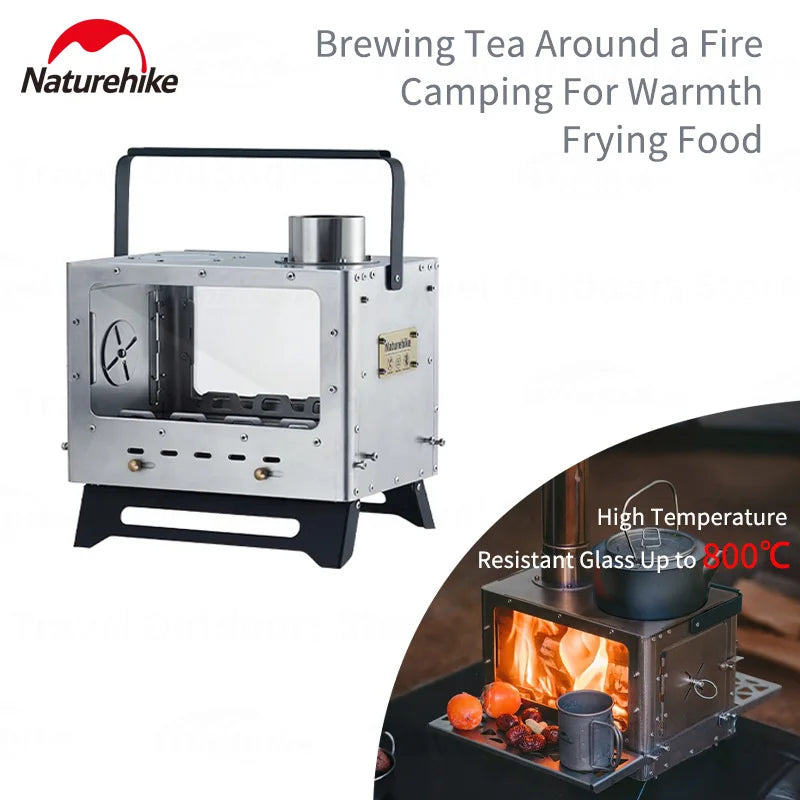 Naturehike Travel Portable Wood Stove Tent Heater With Chimney