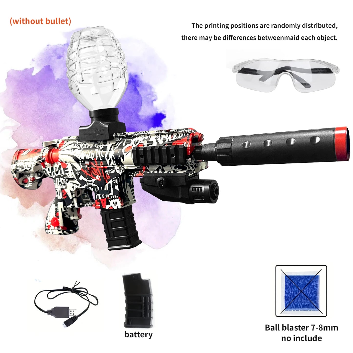 Hign-concerned Electric Gel Ball Blaster Gun High Speed Splat Toy