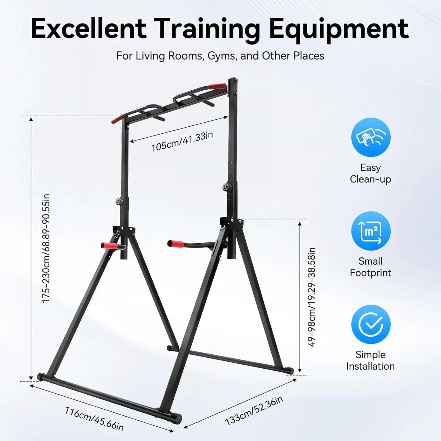 Power Tower Chin Up Bar Dip Bar Home Gym Adjustable