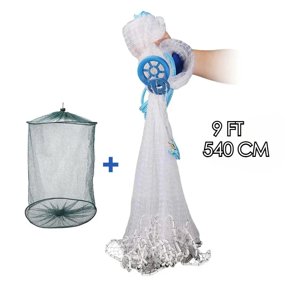 Hand Throw Cast Net For Freshwater And Saltwater Fishing Bait