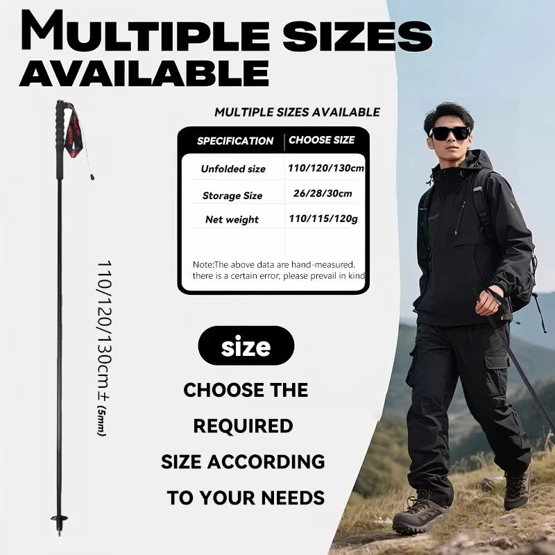 OKHEALING Ultralight Carbon Fiber Trekking Poles 2 Pack