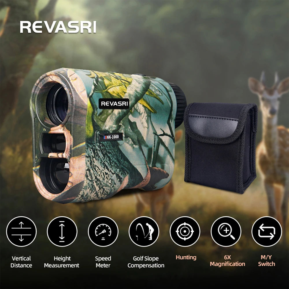REVASRI 6x 1000m Laser Rangefinder For Hunting Monocular With Scan Modes
