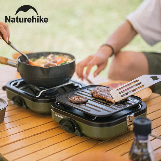 Naturehike Double Burner Camping Stove Portable Folding Gas Stove
